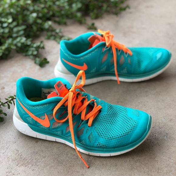 teal and orange nike shoes